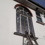 reapir of stained glass window